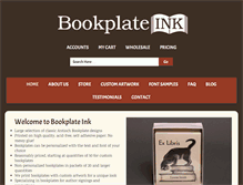 Tablet Screenshot of bookplateink.com